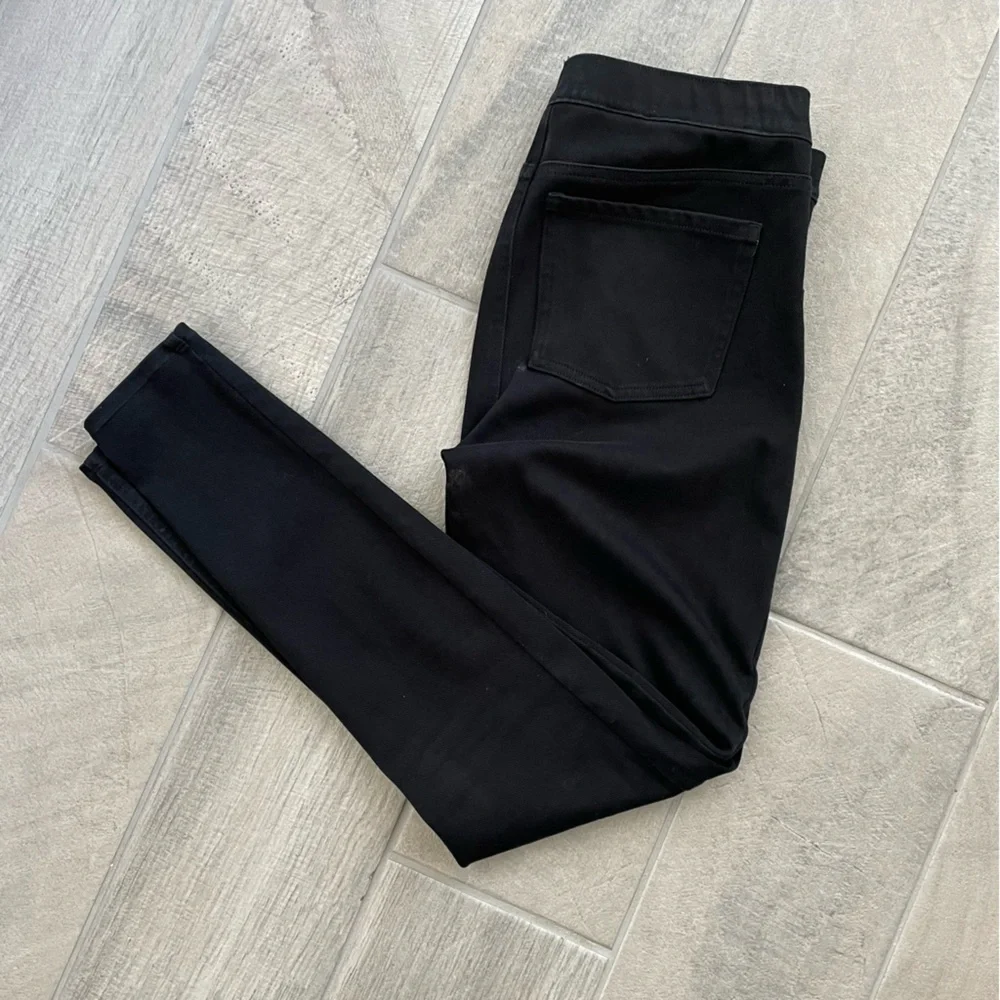 Spanx Black Faux Jean Leggings Jeggings Size Large - Picture 1 of 7